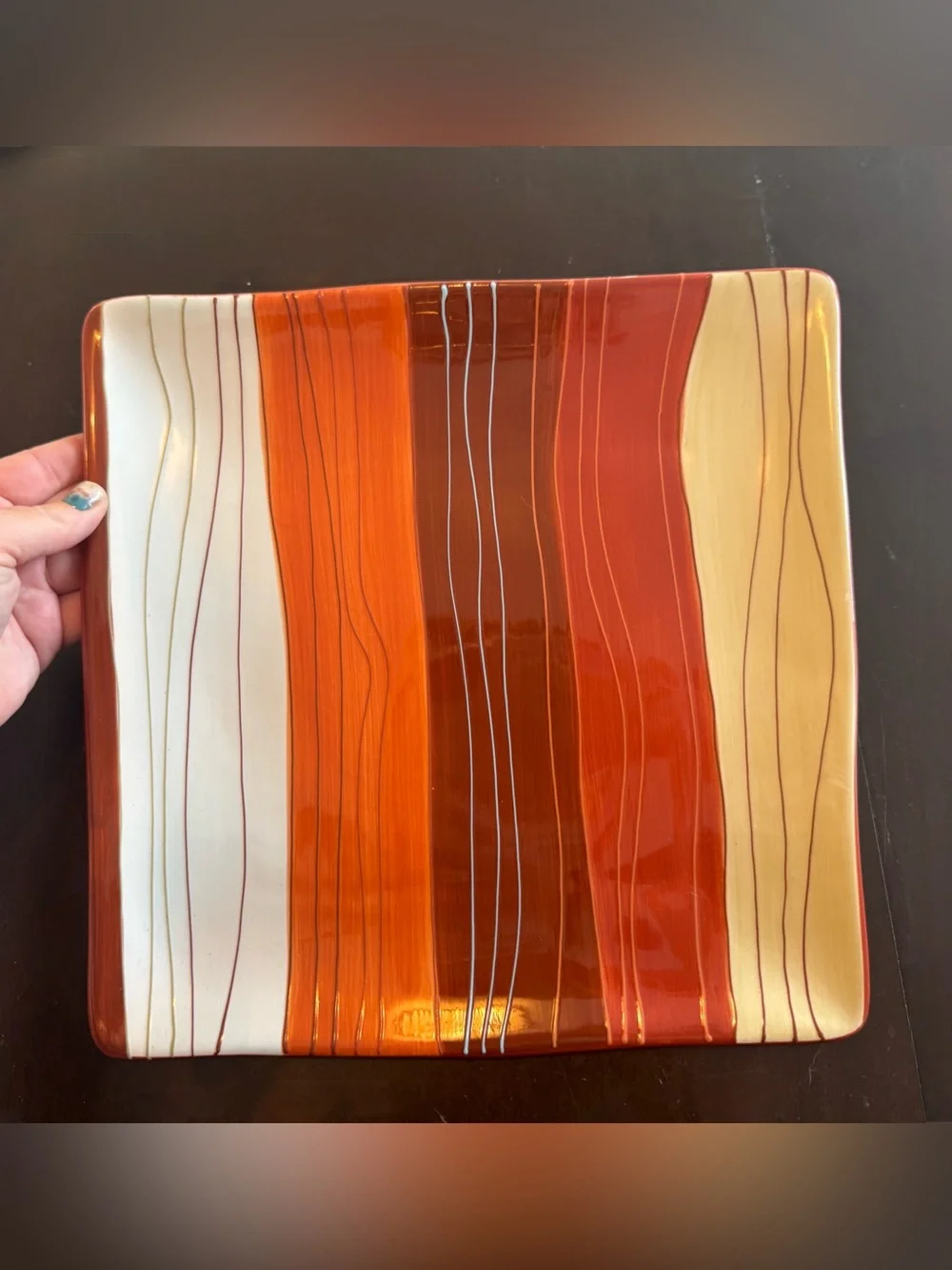 Pier 1 CANYON STRIPE PLATE